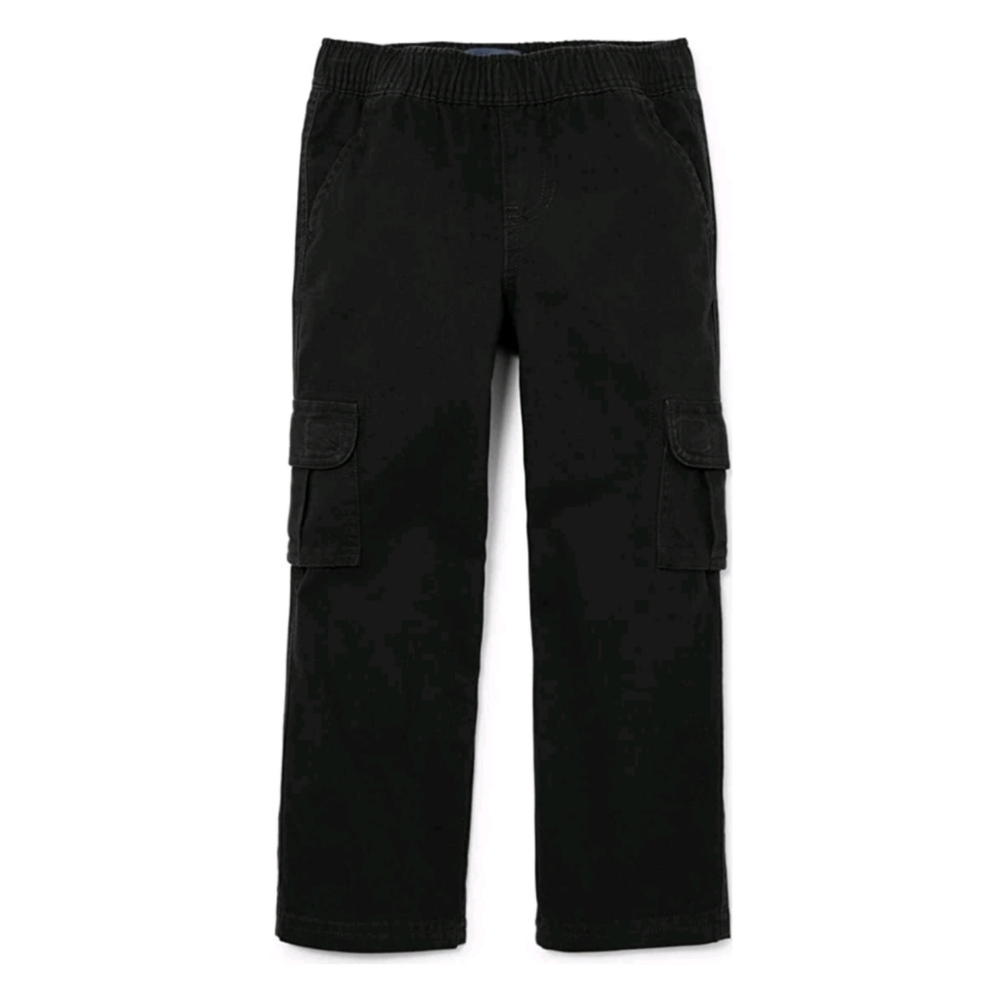 Childrens Place Pull On Cargo Pants Black Boys 14 Adjust-to-Fit Uniform